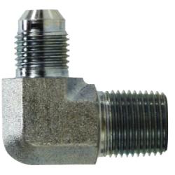 250154 - 90-Degree Elbow Fitting, 5/16 in Male JIC x 1/4 in Male NPTF, Steel