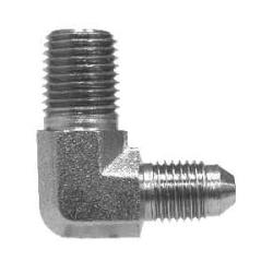 2501RS44 - 90-Degree Elbow Fitting - 1/4 in Male 37° JIC x 1/4 in MIP - Steel