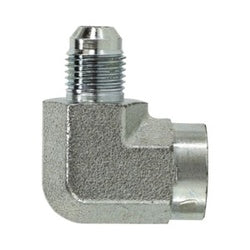 250252 - 5/16 in Male JIC to 1/8 in Female NPTF Steel 90-Degree Elbow Fitting