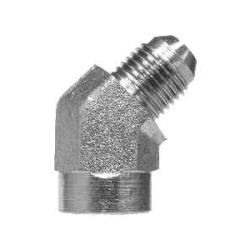 250564 - 45-Degree Steel Elbow Fitting, 3/8 in Male JIC x 1/4 in Female NPTF