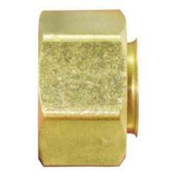 26001 - 1/8 in Compression Captive Sleeve Nut, Brass, Hex Size 0.37 in, Length 0.38 in