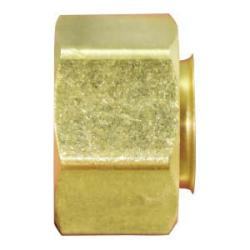 26004 - 5/16 in Compression Connection Brass Captive Sleeve Nut with 0.56 in Hex Size and 0.44 in Length