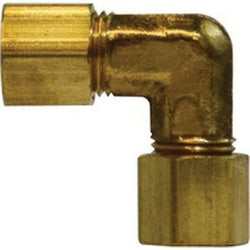 26126 - Brass Captive Sleeve Union Elbow Fitting with 3/8-in Compression Connections, 90-Degree Angle