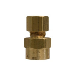 26143 - Brass Captive Sleeve Adapter with 3/16 in Compression and 1/8 in FPT Connections