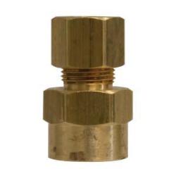 26145 - 1/4 in Compression to 1/8 in FNPT Brass Adapter, -65°F to 250°F Operating Temp