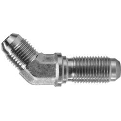 27024 - 1/4-in Male JIC Bulkhead Union Fitting, 45-Degree Elbow, Steel Construction
