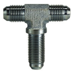 27034 - Steel Bulkhead Branch Tee - 1/4-in Male JIC x 1/4-in Male JIC x 1/4-in Male JIC