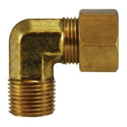 27220 - Brass 90° Elbow Fitting 1/8 in Compression & MIP Connections