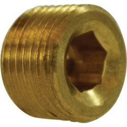 28092LF - 1/16 in MPT Lead-Free Brass Countersunk Hex Plug
