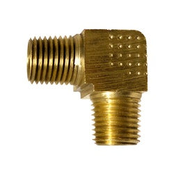 28269B - Brass 90-Degree Male Elbow Fitting - 1/2-in Male NPTF x 1/2-in Male NPTF