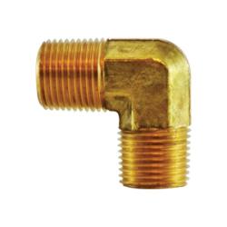 28267 - Brass 90-Degree Male Elbow Fitting - 1/4-in Male NPTF x 1/4-in Male NPTF