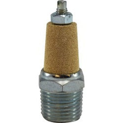 28379 - 1/8 in Brass Muffler with Flow Adjustment for Air Control, 300 psi Max Pressure