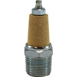 28380 - Brass Muffler with Flow Adjustment - 1/4 in MPT, 300 psi, 35-300°F