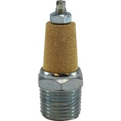 28381 - Brass Muffler with Flow Adjustment, 3/8 in MPT Connection, 300 psi, 35-300°F