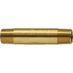 28482 - 1/4 in x 1/4 in Brass Long Pipe Nipple, 4 in Length