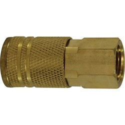 28540 - 1/4-in x 1/4-in Brass Industrial Interchange Female Coupler