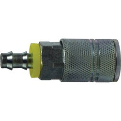 28566S - 1/4-in Body, 3/8-in Push-On Hose Barb Steel Coupler for Industrial Use