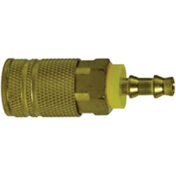 28565 - 1/4-in x 1/4-in Brass Push-On Hose Coupler with Female Industrial Interchange Profile