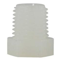 28609W - 2 in MPT Nylon Hex Head Plug, 125 Pressure Class, -40 to 200°F Temperature Rating