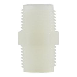 28617W - Hex Nipple 1-1/4 in MPT x 1-1/4 in MPT, Nylon, 125 psi, -40 to 200°F