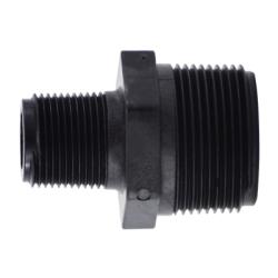 28630P - 2 in x 1-1/2 in Male Pipe Thread Reducing Hex Nipple, Polypropylene, 125 psi