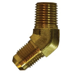 28742F - 45-Degree Elbow Fitting - 3/4-in Male JIC & MPT Brass Connection