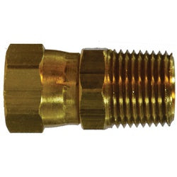 28754 - 3/8 in Female 37° JIC to 3/8 in MIP Brass Straight Swivel Adapter