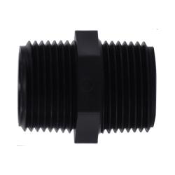 28801P - Polypropylene Hex Nipple - 4 in MPT x 4 in MPT, 125 psi Pressure Rating