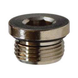 28835 - 1/8 in BSPP Brass Countersunk Sealed Fitting Plug with Nickel Coating