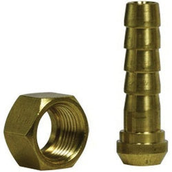 28853 - Brass Swivel Adapter - 8-in Hose Barbed x 8-in Female BSPP, Nickel-Plated Finish