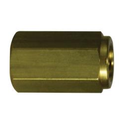 28856 - 1/4 in Female BSPP Brass Hex Cap with Nickel-Plated Finish