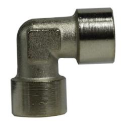 28919 - 3/8-in Female BSP Brass Elbow Fitting with Nickel-Plated Finish