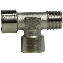 28950 - 1/2-in Male BSPP Brass Run Tee with Nickel Plating