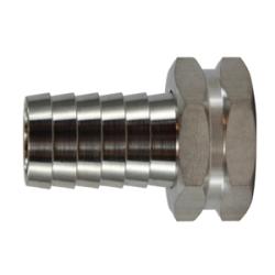 30032SS - 1/2-in Barb x 3/4-in Female Garden Hose Swivel Fitting, 316 Stainless Steel