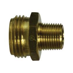 707478-1208 - 3/4 in Male Garden Hose to 1/2 in Male NPTF Rigid Brass Adapter