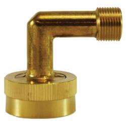 30055 - 90-Degree Brass Dishwasher Elbow - 3/4-in Female Garden Hose x 3/8-in Compression