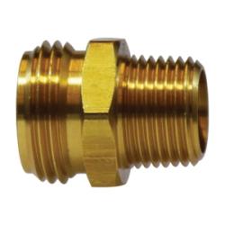 30064 - Brass Straight Rigid Adapter 3/4-in MGH x 1-in MIP, 1.88-in Length