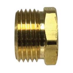 30068 - 3/4 in MGH to 1/2 in FNPTF Brass Straight Rigid Adapter, 0.81 in Length