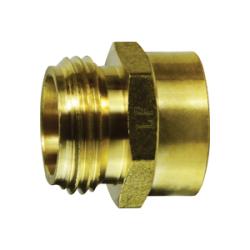 707480-1208 - 3/4-inch Male Garden Hose to 1/2-inch Female Pipe Brass Rigid Adapter