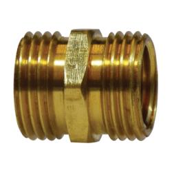 30098 - Brass Straight Rigid Adapter - 3/4-in MGH x 3/4-in MGH for Garden Hose Connections