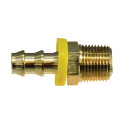 30202 - 3/8-in Push-On Hose Barbed x 1/8-in MNPTF Brass Straight Adapter Fitting