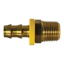 30206LF - 1/2 in Push-On Hose Barbed x 3/8 in MIP Lead-Free Brass Adapter