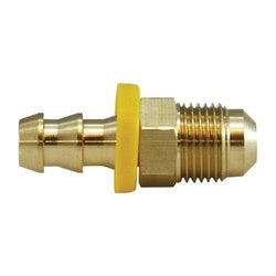 30247 - 3/4 in Push-On Hose Barb x 3/4 in 45° Male Flared Brass Adapter