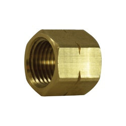 30421 - Brass Left-Hand Thread Welding Hose Nut 9/16 - 18 UNF, Hex Size 0.687 in, Length 0.63 in
