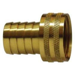 30464 - Brass Short Shank Swivel Adapter - 1/4 in Barbed to 3/4 in Female Garden Hose Fitting