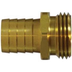 30472 - 5/8-in x 3/4-in Brass Short Shank Male Hex Adapter, Max 75 psi