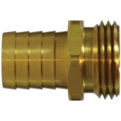 30473 - 3/4-in Barbed Male Hex Adapter for Garden Hose - Brass Construction