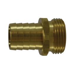 30551 - 5/8 in Garden Hose Barbed to 3/4 in MNPSM Brass Hex Adapter