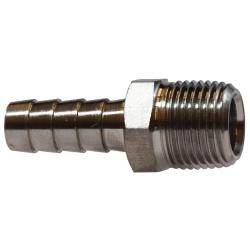 32005SS - 1/4-in Hose Barbed to 1/4-in MIP Adapter, 316 Stainless Steel