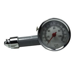 320410 - 1-Piece Dial Tire Gauge with Threaded Connection for Accurate Pressure Readings